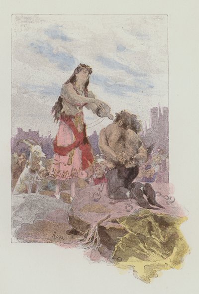 Illustratie voor Notre-Dame De Paris door Victor Hugo door Lucius Rossi